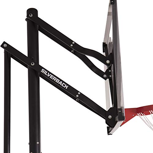 Silverback NXT 54" In-Ground Basketball Hoop with Adjustable-Height Backboard and QuickPlay Design , Black