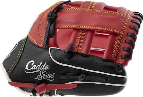 MARUCCI Caddo Series V2 Baseball Glove, 11.00" Single Post, Right Hand Throw, RED/Black