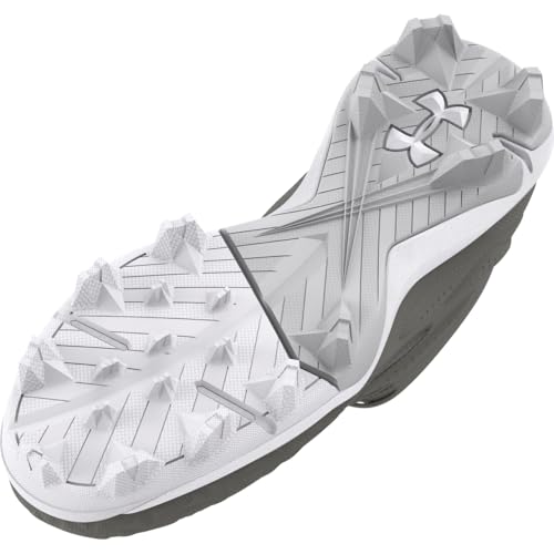 Under Armour Boys' Leadoff Mid RM JR 3.0, (100) Baseball Gray/Baseball Gray/White, 1, US