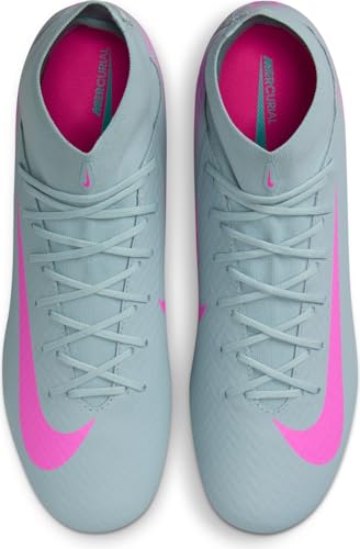 Nike Mercurial Superfly 10 Academy MG High-Top Soccer Cleats (FQ1456-301, Ocean Cube/Pink Blast) Size