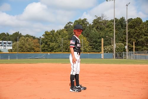 Mizuno Youth Premier Short Piped Pants, White/Black, X-Large