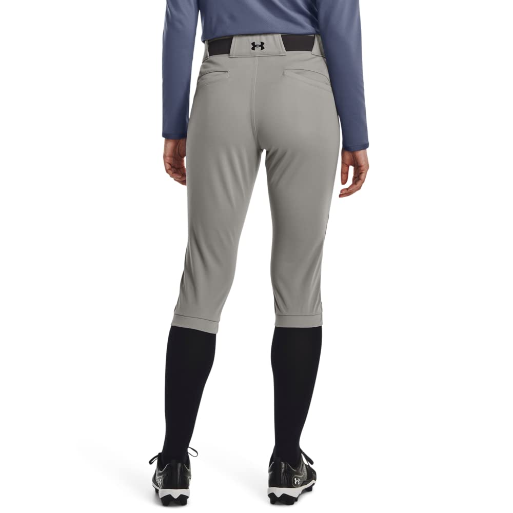 Under Armour Womens Utility Softball Pants 22, (075) Baseball Gray / / Black, Small