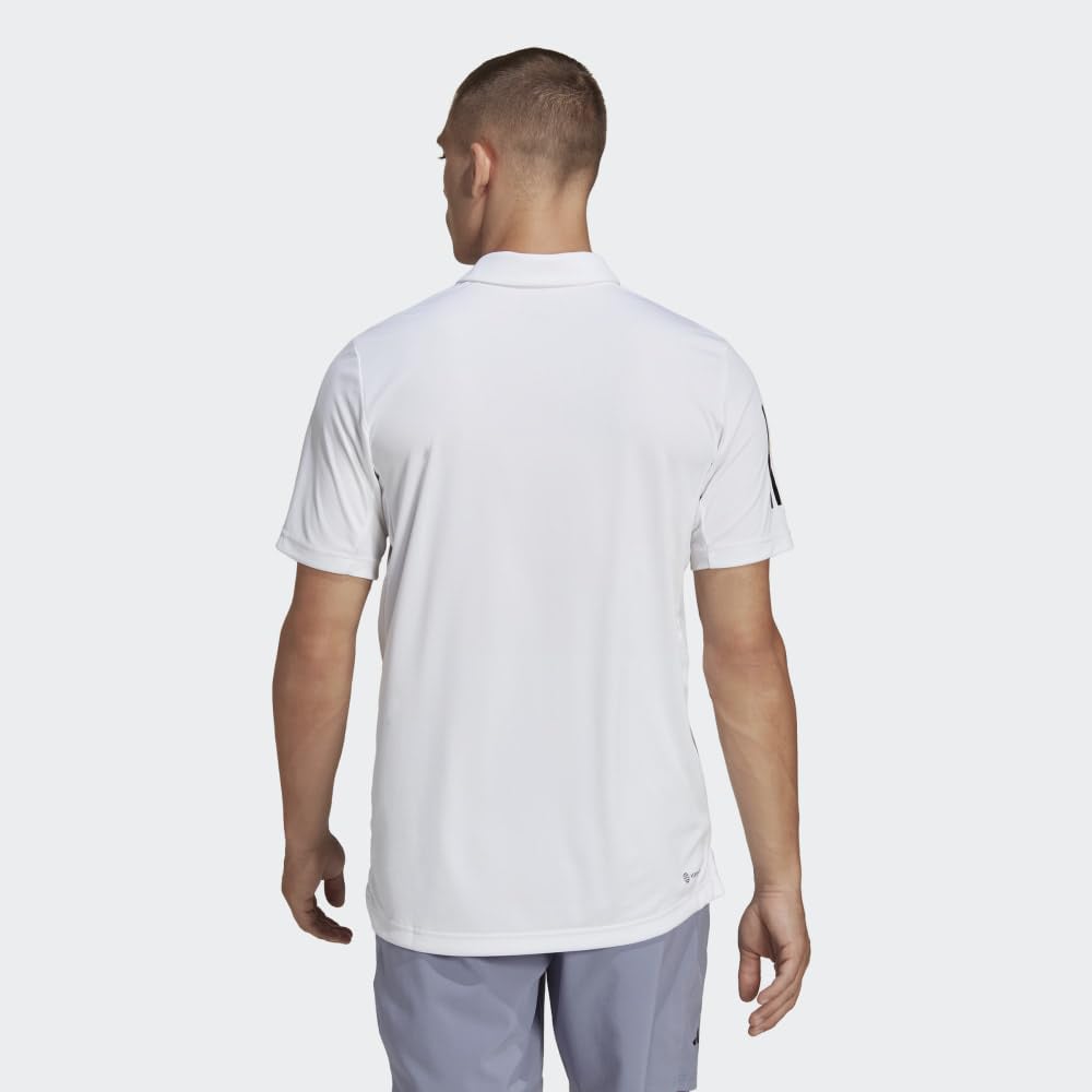 adidas Men's Club 3-Stripes Tennis Polo Shirt, White, Small