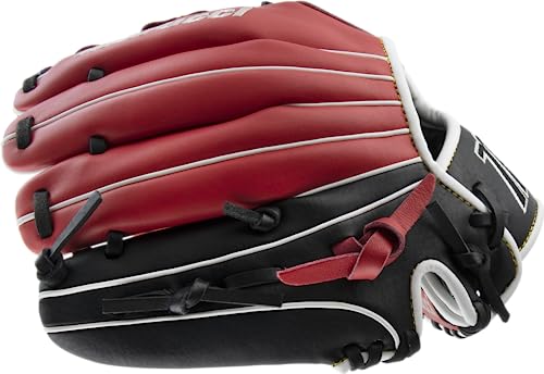 MARUCCI Caddo Series V2 Baseball Glove, 11.00" Single Post, Right Hand Throw, RED/Black