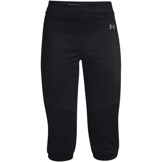 Under Armour Women's Vanish Softball Beltless Pants, Black (001)/Baseball Gray, Small