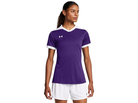 Under Armour Womens Maquina 3.0 Jersey, (500) Purple / / White, Large