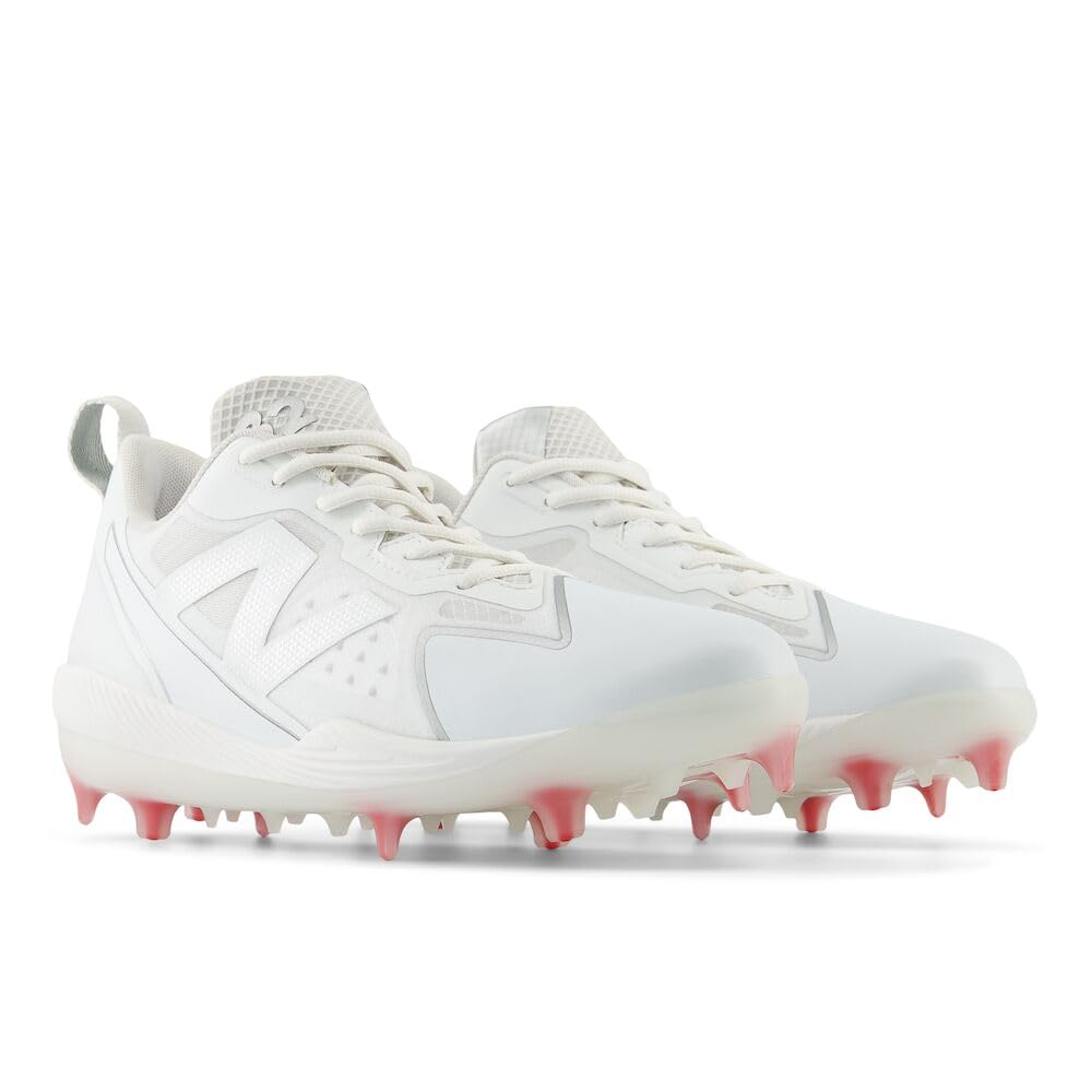 New Balance Women's FuelCell Romero Duo V2 Composite Softball Shoe, White/Silver Metalic, 7.5