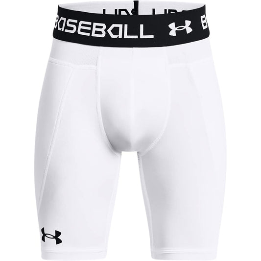 Under Armour Boys Utility Slider w/Cup 21, White (100)/Graphite, X-Small