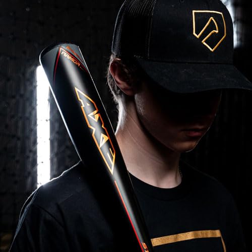 Axe Bat 2023 Strato (-10, 2-5/8") USA Baseball Bat, 1-Piece Alloy, Black/Grey/Copper (27" / 17 oz.)