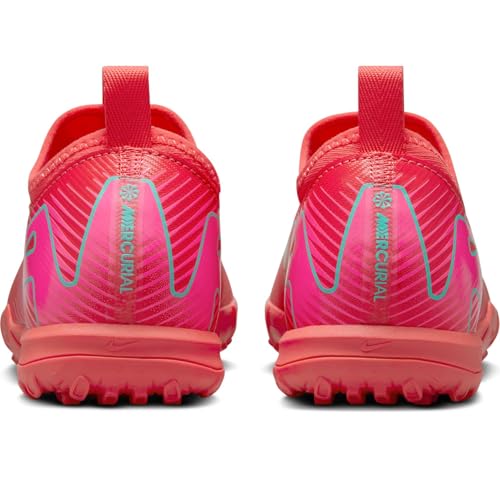 Nike Jr. Mercurial Vapor 16 Academy Little/Big Kids' TF Low-Top Soccer Shoes (FQ8284-800, Ember Glow/Aurora Green) Size 5.5