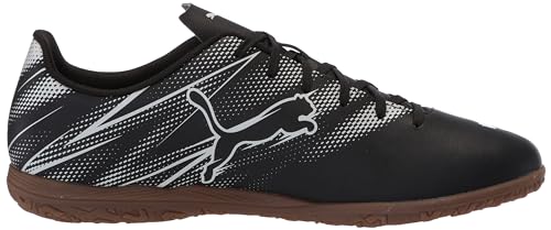 PUMA Mens Attacanto Indoor Trainer Soccer Shoe, PUMA Mens Black-Silver Mist, 10