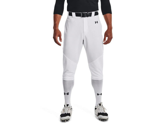 Under Armour Men's Utility Baseball Knicker 22, (100) White / / Black, Medium