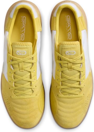 NIKE Men's Soccer Low, Saturn Gold White Gum Light Brown, 7.5