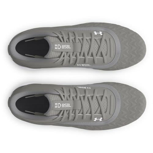 Under Armour Boys' Leadoff Mid RM JR 3.0, (100) Baseball Gray/Baseball Gray/White, 1, US
