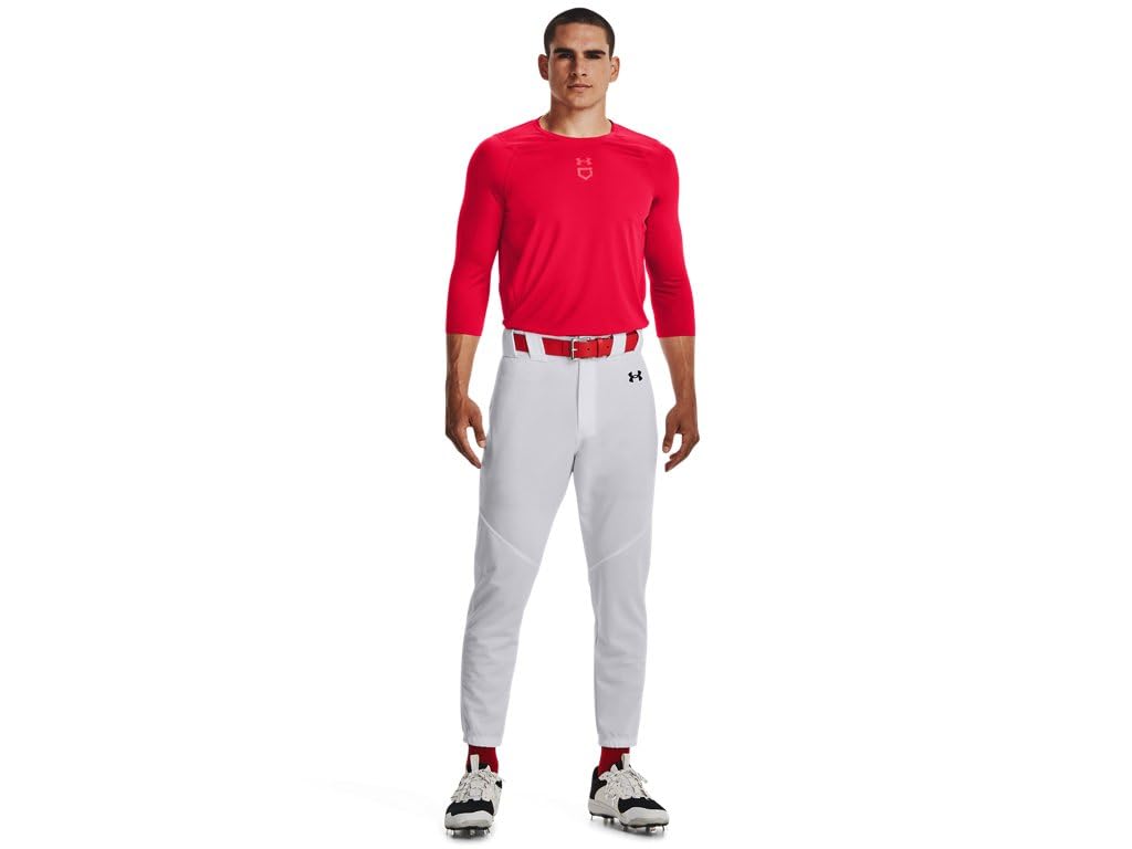 Under Armour Men's Utility Baseball Pant Closed 22, (100) White / / Black, Medium