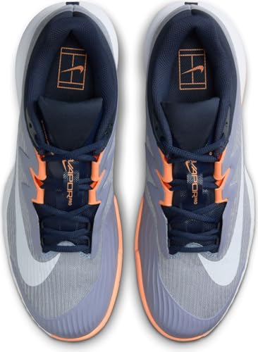 Nike Vapor Pro 3 Men's Clay Court Tennis Shoes (HQ6034-400, Ashen Slate/Obsidian/Light Armory Blue/Football Grey) Size 10.5