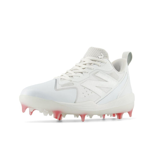New Balance Women's FuelCell Romero Duo V2 Composite Softball Shoe, White/Silver Metalic, 7.5