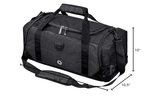 Gym Duffle Bag Backpack Waterproof Sports Duffel Bags Travel Weekender Bag for Men Women Overnight Bag with Shoes Compartment Black