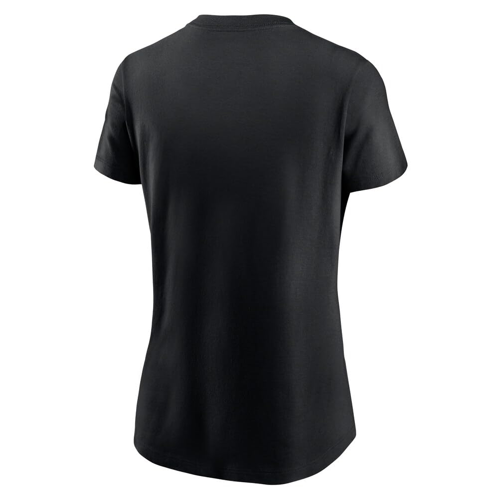 Nike MLB Women's Baseball Club T-Shirt (US, Alpha, Small, Regular, Regular, Black, San Francisco Giants)