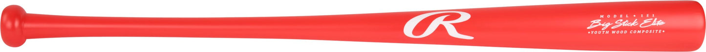 Rawlings | BIG STICK ELITE Wood Baseball Bat | Youth - 151Y Profile | Maple / Bamboo Composite - 32"
