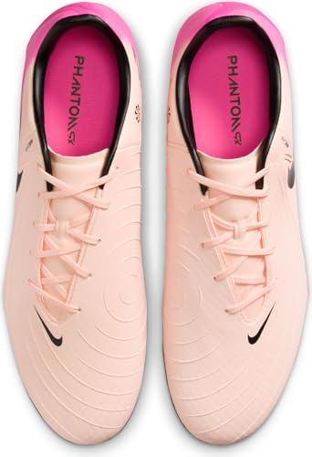 Nike Phantom GX 2 Academy MG Low-Top Soccer Cleats (FD6723-800, Crimson Tint/Pink Blast/Black) Size 7.5