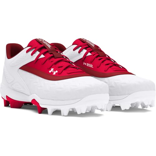 Under Armour Boys' Leadoff Low RM JR 3.0, (600) Red/White/Red, 6, US