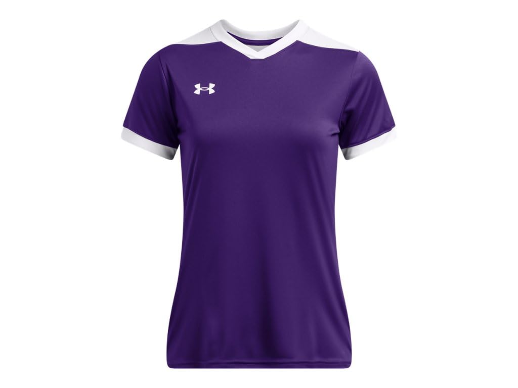 Under Armour Womens Maquina 3.0 Jersey, (500) Purple / / White, Large