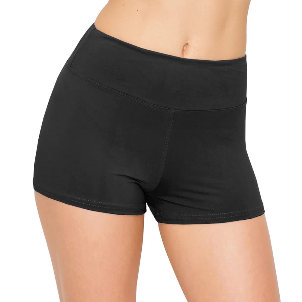 ALWAYS Women Boyshort Underwear Panties - Soft Stretch Boxer Brief Yoga Shorts 3 Pack Black Large