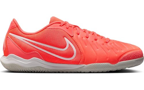 Nike Tiempo Legend 10 Academy Indoor/Court Low-Top Soccer Shoes (DV4341-800, Hot Lava/White) Size 9.5