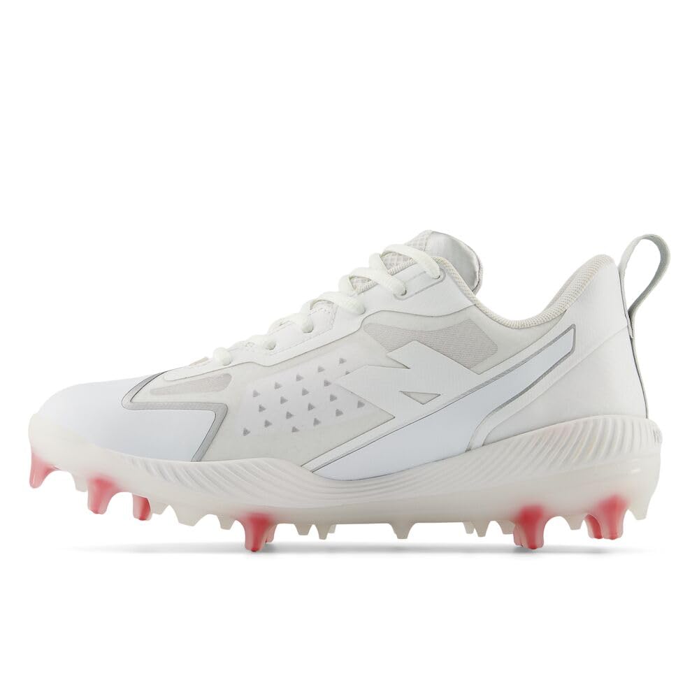 New Balance Women's FuelCell Romero Duo V2 Composite Softball Shoe, White/Silver Metalic, 7.5