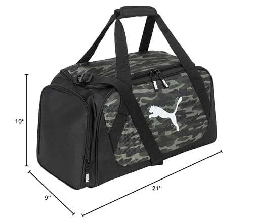 PUMA unisex adult Evercat Form Factor Duffel Bags, Green Camo, One-Size US