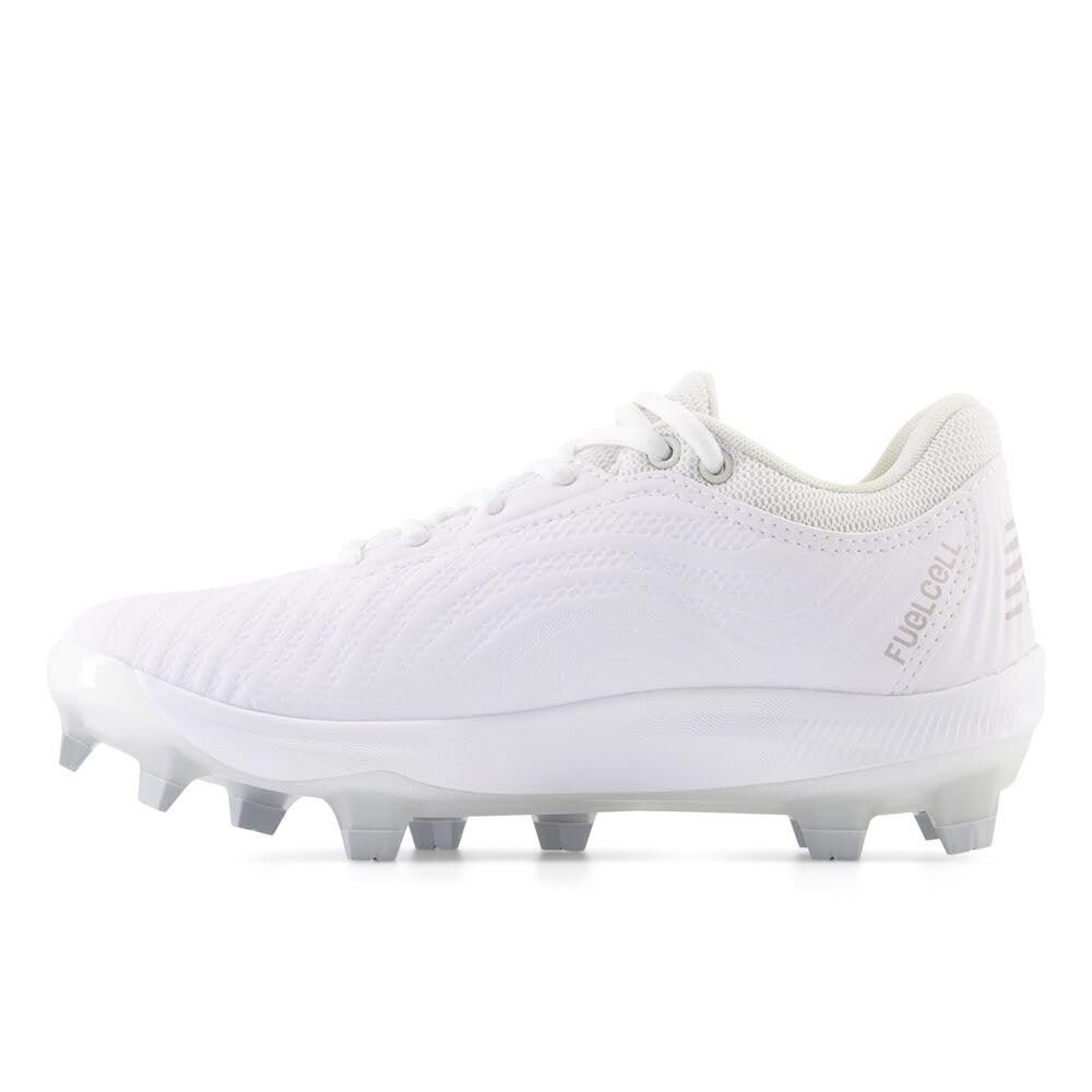 New Balance Women's FuelCell Fuse V4 Molded Softball Shoe, Optic White/Raincloud, 9