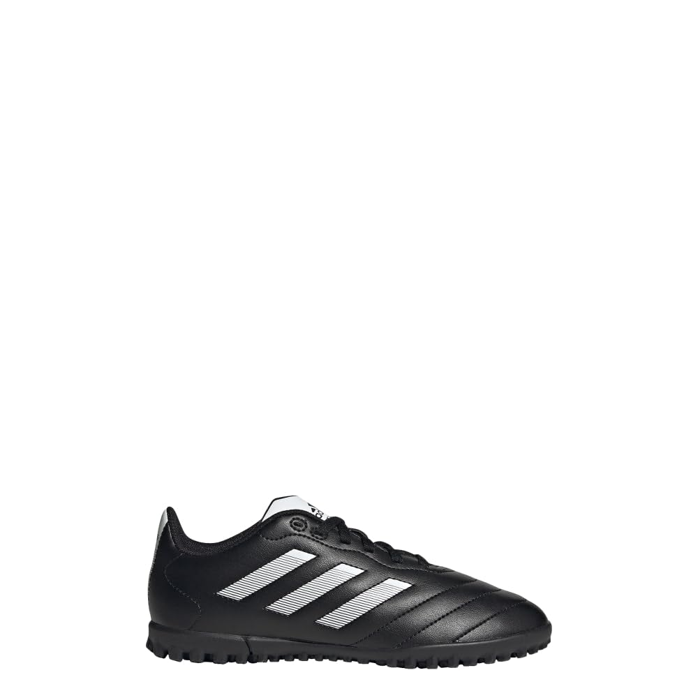 adidas Goletto Turf Soccer Shoe, Black/White/Metallic, 5.5 US Unisex Big Kid