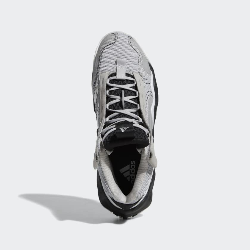 adidas Women's Exhibit B Mid Basketball Shoe, Grey/White/Black, 7