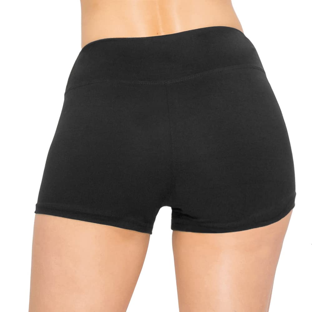 ALWAYS Women Boyshort Underwear Panties - Soft Stretch Boxer Brief Yoga Shorts 3 Pack Black Large