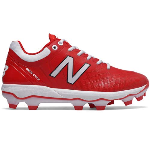 New Balance Men's 4040 V5 TPU Molded Baseball Shoe, Red/White, 15 M US