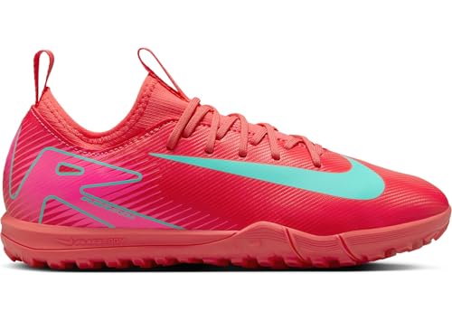 Nike Jr. Mercurial Vapor 16 Academy Little/Big Kids' TF Low-Top Soccer Shoes (FQ8284-800, Ember Glow/Aurora Green) Size 5.5