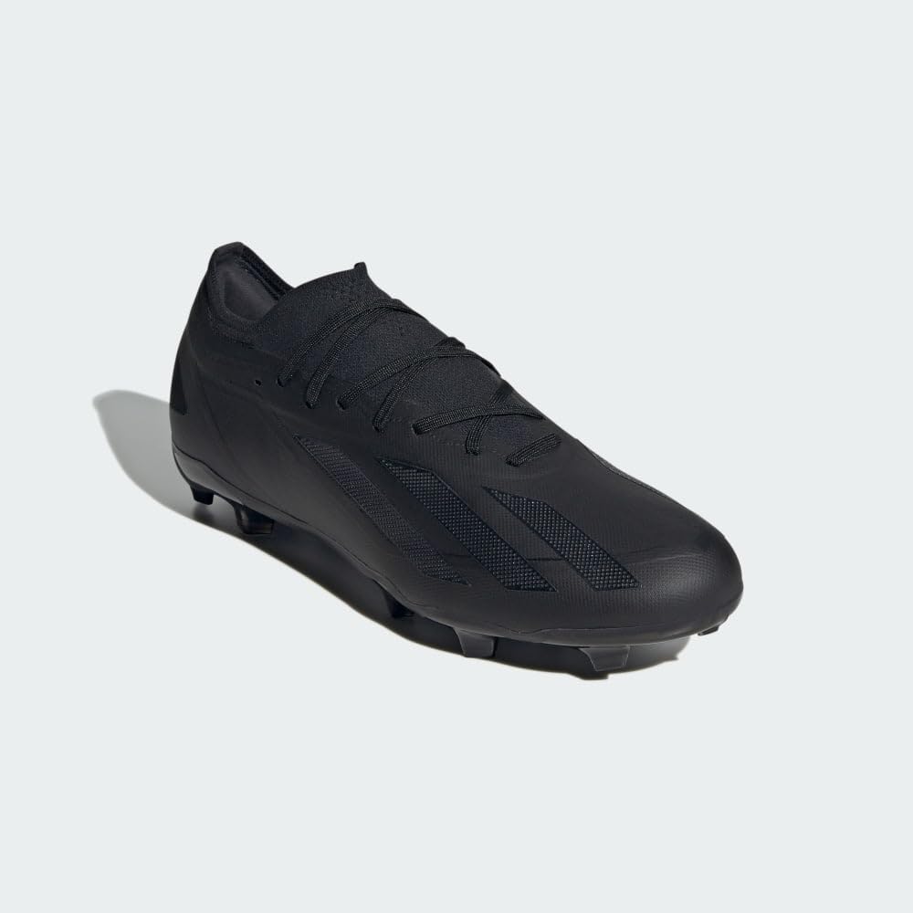 adidas Unisex X Crazyfast.2 Firm Ground Soccer Cleats Sneaker, Core Black/Core Black/Core Black, 7 US Men
