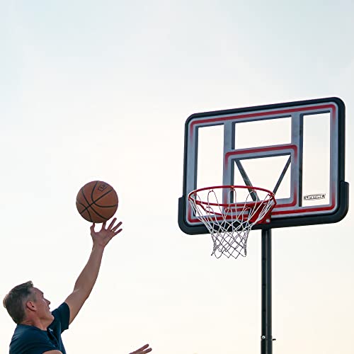 Lifetime Adjustable Shatterproof Fusion Portable Basketball Hoop, 44-Inch Backboard