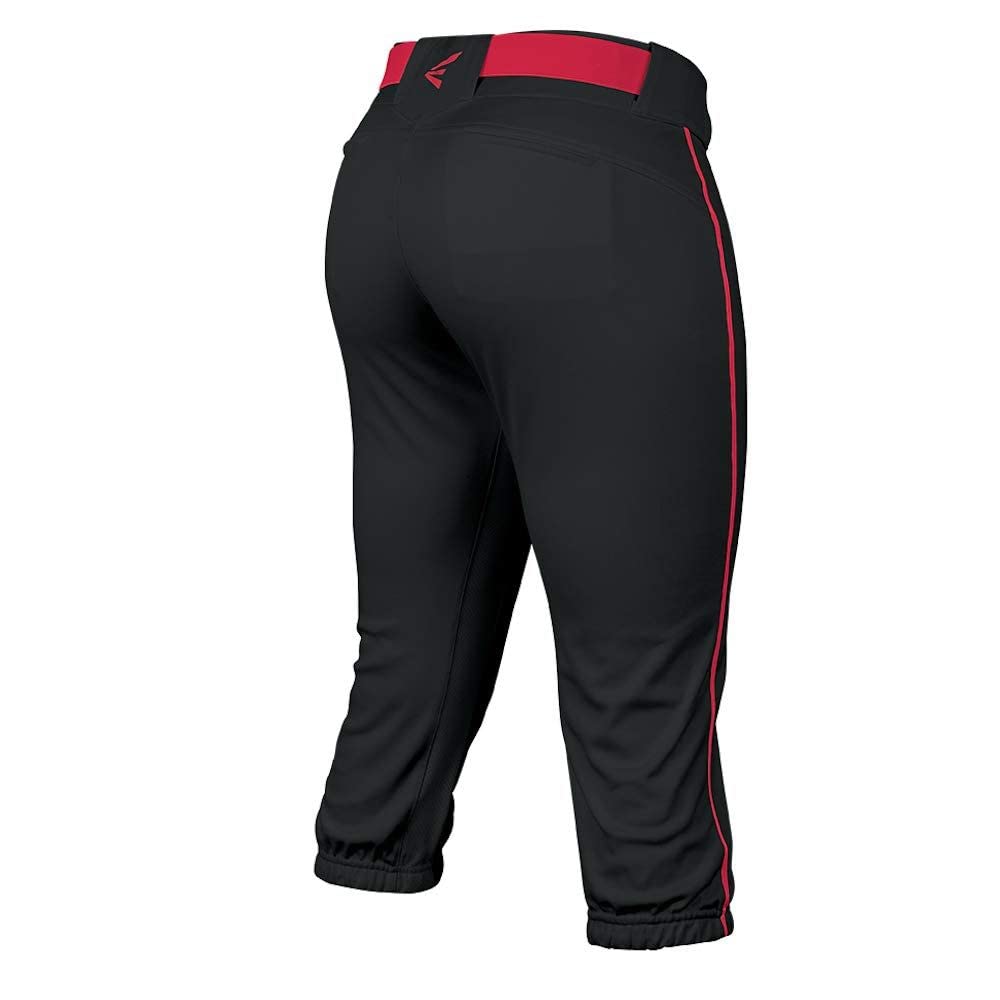 EASTON PRO Softball Pant, Women's, Medium, Black/Red