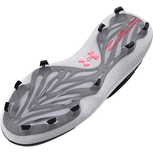 Under Armour Men's Yard Low MT TPU Baseball Cleat, (001) Black/Black/White, 10.5