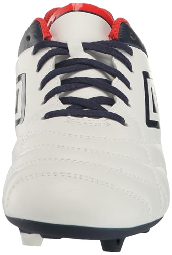 Umbro Men's Classico XI FG Soccer Cleat, White/Navy/Red, 8