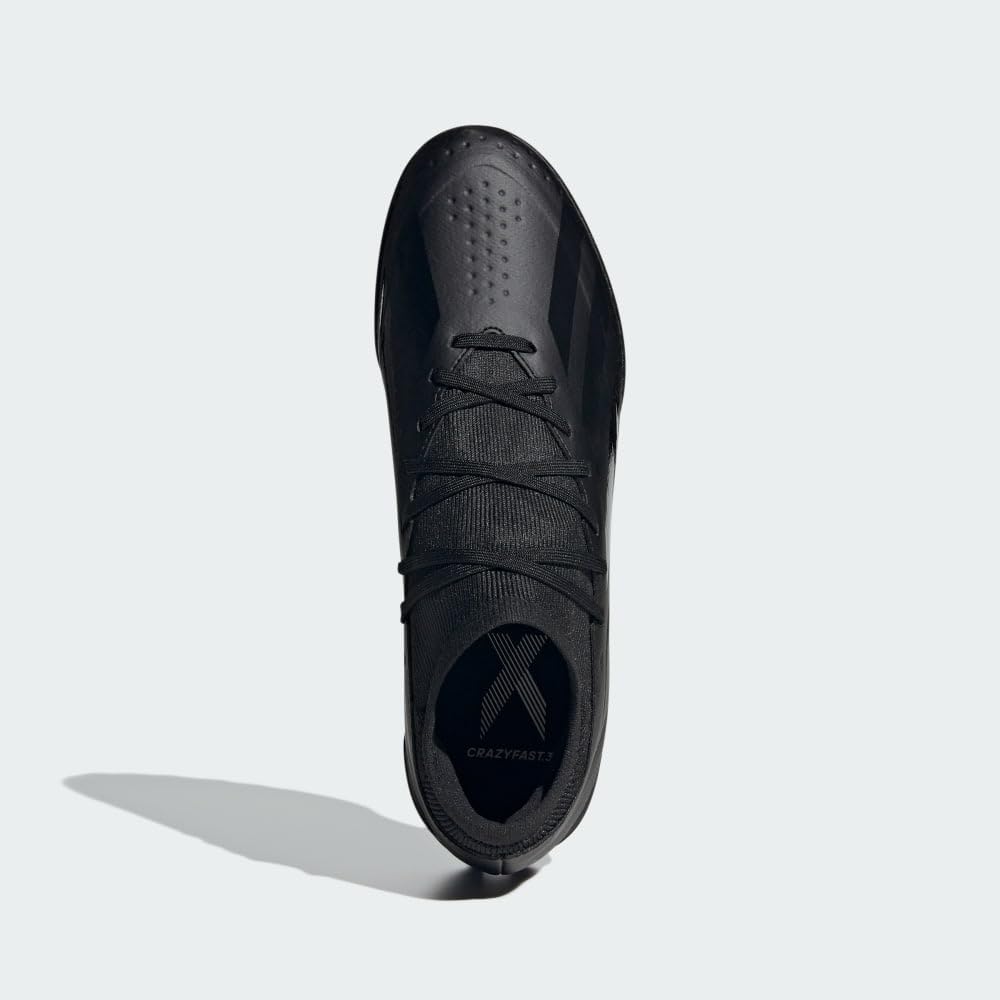 adidas Unisex X Crazyfast.3 Turf Sneaker, Core Black/Core Black/Core Black, 8.5 US Men