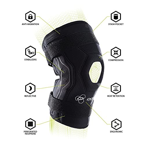 DonJoy Performance Bionic Knee Brace – Hinged (Black/X-Large - 2 Pack) Adjustable Patella Support, Lateral/Medial Ligament (ACL, MCL, LCL), Meniscus, Knee Sprains, Sports - Value Bundle