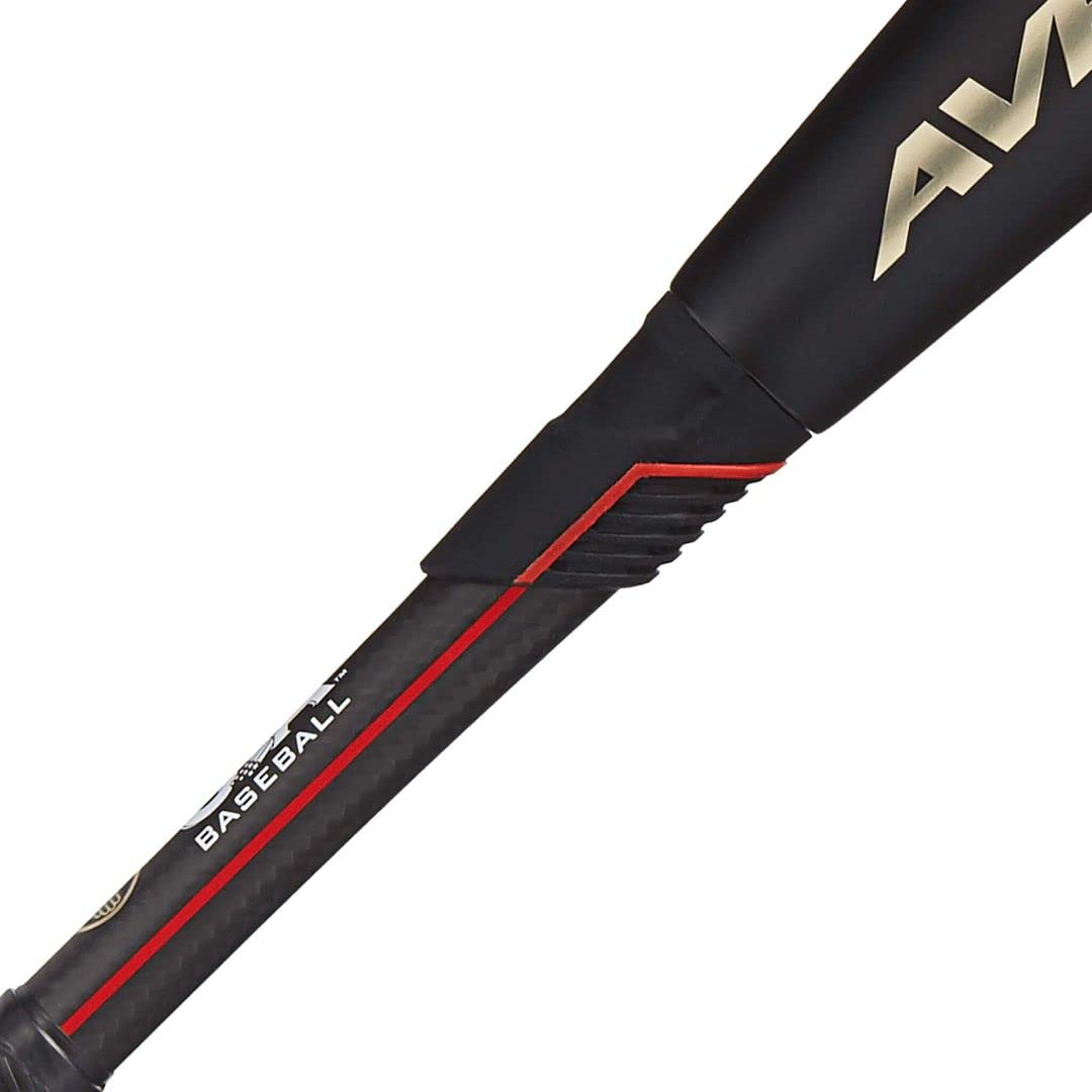 Axe Bat Avenge Pro USA 2-5/8" 2-Piece Composite Youth Baseball Bat Drop -10 Black/Red/Gold, 30"/20oz