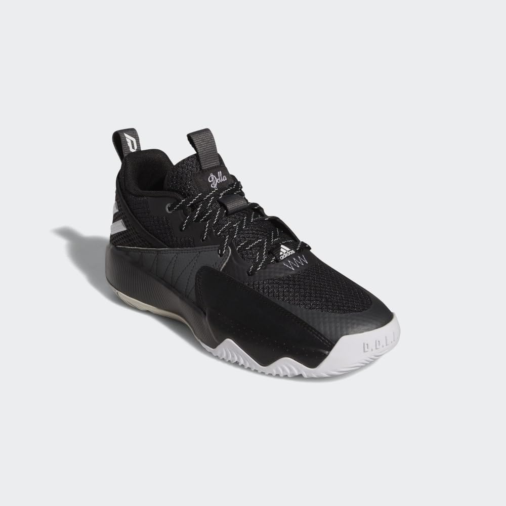 adidas Unisex Dame Extply 2 Basketball Shoe, Black/White/Grey, 9.5 US Men