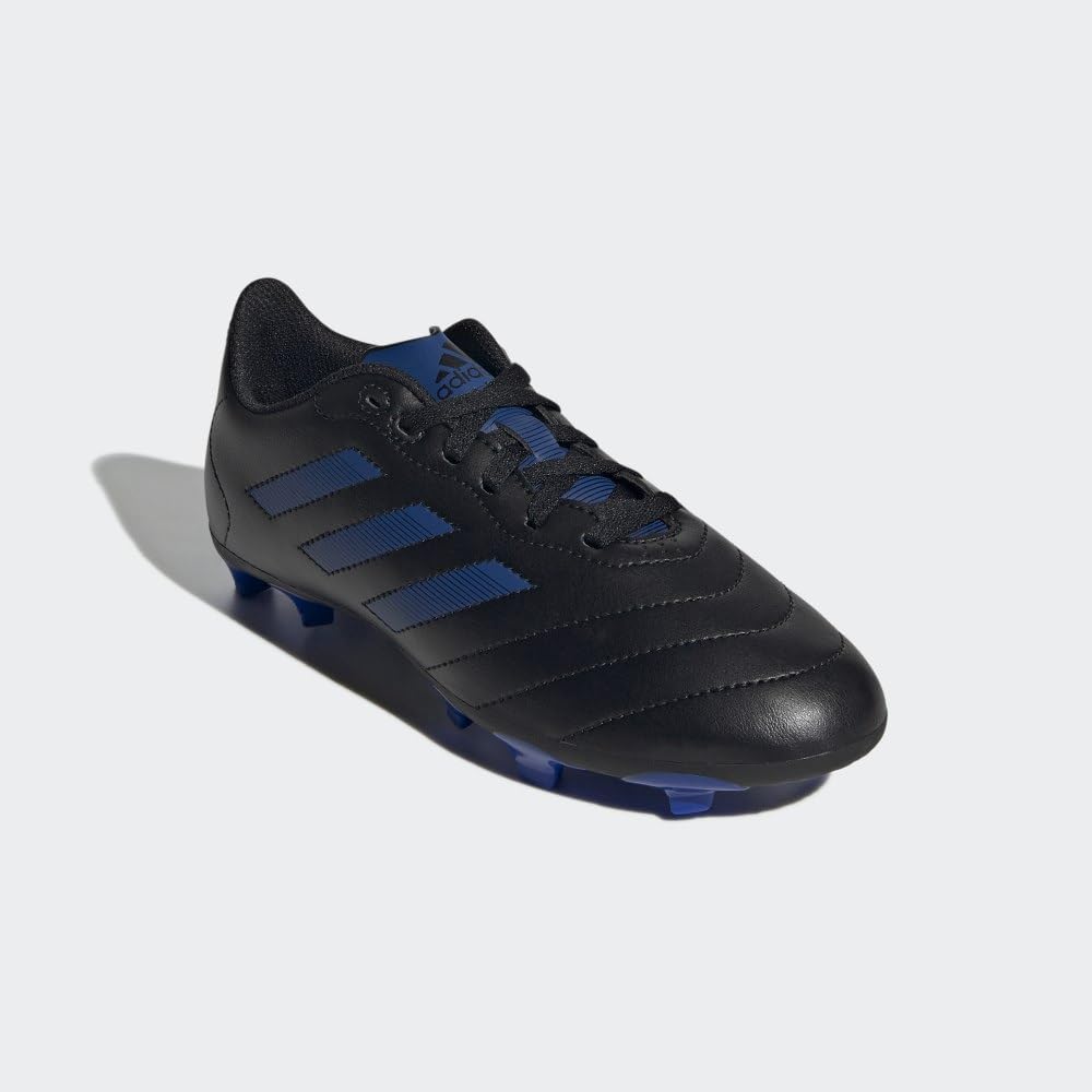 Adidas Child-Unisex Goletto VIII Firm Ground Soccer Cleats - Kids Soccer Shoe, black and blue size 5
