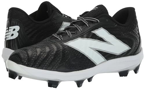 New Balance Men's FuelCell 4040 V7 Molded Baseball Shoe, Black/Optic White, 11