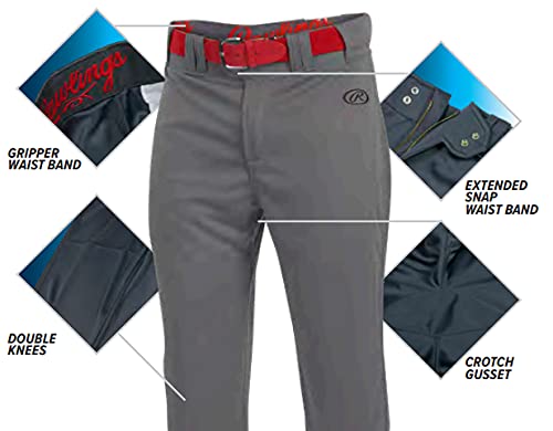 Rawlings | LAUNCH SERIES Knicker Baseball Pants | Adult Medium | White/Red