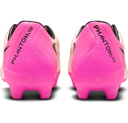 Nike Phantom GX 2 Academy MG Low-Top Soccer Cleats (FD6723-800, Crimson Tint/Pink Blast/Black) Size 7.5
